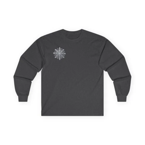 Winter Wonderland Unisex Long Sleeve Tee with Snowflake Design - Image 3